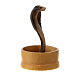 Serpiente en la cesta belén Original Cometa madera pintada en Val Gardena 10 cm de altura media s3