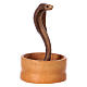 Serpiente en la cesta belén Original Cometa madera pintada en Val Gardena 12 cm de altura media s3
