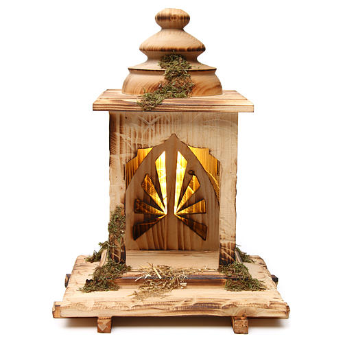 Cometa Holy Family lantern with light Original Cometa Nativity Scene in painted wood from Val Gardena 12 cm 4