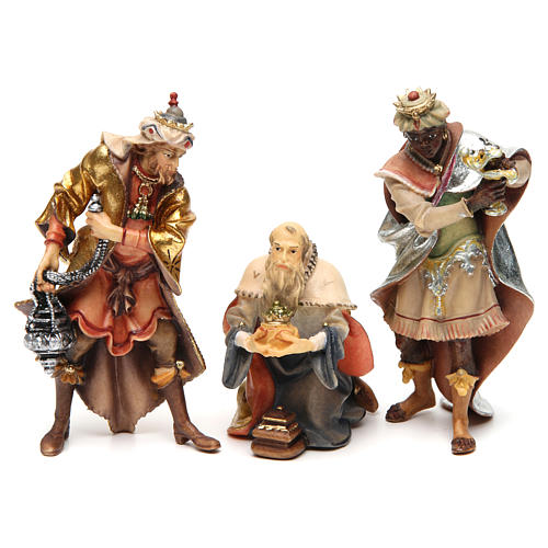 Three Wise Men Original Nativity Scene in painted wood from Val Gardena 12 cm 1