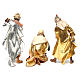Tres reyes magos para belén Original madera pintada en Val Gardena 12 cm de altura media s5