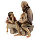 Old man on bench with child Original Nativity Scene in painted wood from Val Gardena 12 cm s4