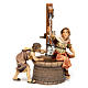 People at the well Original Nativity Scene in painted wood from Val Gardena 10 cm s1