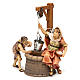 People at the well Original Nativity Scene in painted wood from Val Gardena 10 cm s2