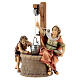 People at the well Original Nativity Scene in painted wood from Val Gardena 12 cm s1