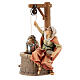 Boy and Girl at the Well, 12 cm Original Nativity model, in painted Valgardena wood s2