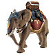 Elephant with saddle and baggage Original Nativity Scene in painted wood from Val Gardena 10 cm s3