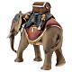 Elephant with saddle and baggage Original Nativity Scene in painted wood from Val Gardena 10 cm s9