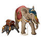 Elefant mit Warenladung und Hirte Mod. Original Grödnertal Holz 12cm s9