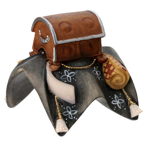 Elephant with saddle and baggage Original Nativity Scene in painted wood from Val Gardena 12 cm 10