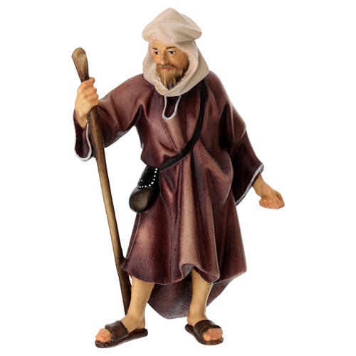 Gruppo dell'elefante con sella e bagagli per presepe Original legno dipinto in Valgardena 12 cm 2
