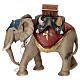Gruppo dell'elefante con sella e bagagli per presepe Original legno dipinto in Valgardena 12 cm s3
