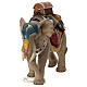 Gruppo dell'elefante con sella e bagagli per presepe Original legno dipinto in Valgardena 12 cm s6