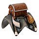 Gruppo dell'elefante con sella e bagagli per presepe Original legno dipinto in Valgardena 12 cm s10