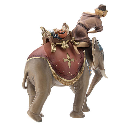 Elephant with saddle and jewels Original Nativity Scene in painted wood from Val Gardena 10 cm 8