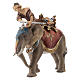 Groupe éléphant bardé avec bijoux crèche Original bois peint Val Gardena 10 cm s3