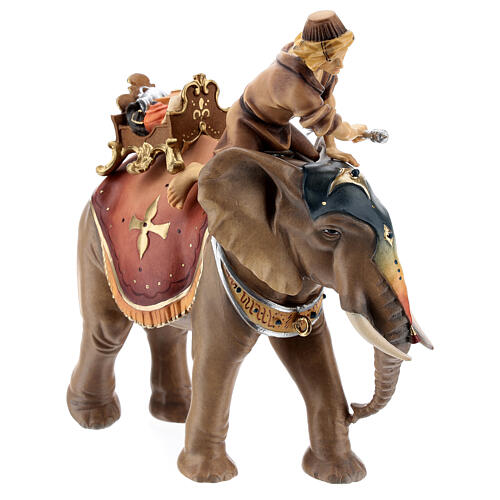Elephant with saddle and jewels Original Nativity Scene in painted wood from Val Gardena 12 cm 3