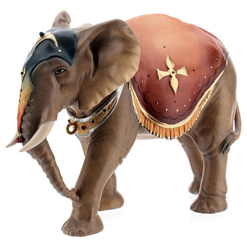 Elephant with saddle and jewels Original Nativity Scene in painted wood from Val Gardena 12 cm 6