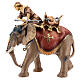Groupe éléphant bardé avec bijoux crèche Original bois peint Val Gardena 12 cm s1