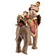 Groupe éléphant bardé avec bijoux crèche Original bois peint Val Gardena 12 cm s7
