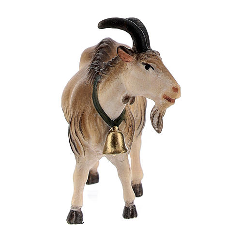 Shepherd milking a goat Original Nativity Scene in painted wood from Val Gardena 10 cm 3