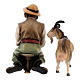 Pastor que ordeña una cabra belén Original madera pintada en Val Gardena 10 cm de altura media s4