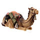 Liegender Kamel mit Kameltreiber 10cm Mod. Original Grödnertal Holz s3