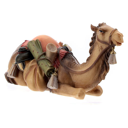 Camellero con camello sentado belén Original madera pintada en Val Gardena 10 cm de altura media 3