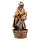 Opiekun z wielbłądem siedzącym szopka Original drewno malowane w Val Gardena 10 cm s2
