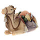 Camellero con camello sentado para belén Original madera pintada en Val Gardena 12 cm de altura media s3
