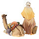 Camellero con camello sentado para belén Original madera pintada en Val Gardena 12 cm de altura media s7