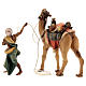 Camellero con camello de pie belén Original madera pintada en Val Gardena 10 cm de altura media s6