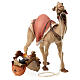 Chamelier avec chameau debout crèche Original bois peint Val Gardena 12 cm s7