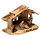 Holy Family in stable Original model painted wood from Val Gardena 10 cm s4