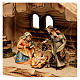Sacred Family with Stable, 10 cm Original Nativity model, in painted Valgardena wood s2