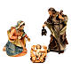 Sacred Family with Stable, 10 cm Original Nativity model, in painted Valgardena wood s3