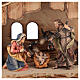 Holy Family with ox and donkey Original model painted wood from Val Gardena 12 cm - 5 pieces s2