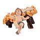 Holy Family with ox and donkey Original model painted wood from Val Gardena 12 cm - 5 pieces s6