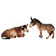 Holy Family with ox and donkey Original model painted wood from Val Gardena 12 cm - 5 pieces s7
