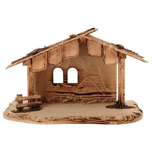 Sacra famiglia con bue e asino presepe Original legno dipinto in Val Gardena 12 cm 5 pz 8