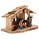 Sacra famiglia con bue e asino presepe Original legno dipinto in Val Gardena 12 cm 5 pz s4