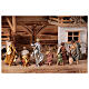 Szopka Trzej Królowie Mędrcy, pasterze, wół i osioł mod. Original drewno malowane Val Gardena 12 cm -18 części s10