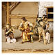 Nativity Scene with Three Wise Men, shepherds, ox and donkey Original Pastore model painted wood from Val Gardena 10 cm - 22 pieces s11