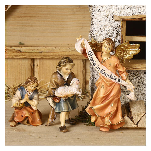 Nativity Wise Men, Shepherds, ox and donkey, 10 cm Original Nativity model, in Valgardena wood - 22 pcs 12