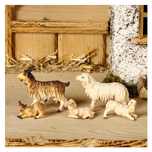Nativity Wise Men, Shepherds, ox and donkey, 10 cm Original Nativity model, in Valgardena wood - 22 pcs 15