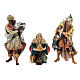 Nativity Scene with Three Wise Men, shepherds, ox and donkey Original Pastore model painted wood from Val Gardena 12 cm - 22 pieces s7
