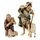 Szopka Trzej Królowie Mędrcy, pasterze, wół i osioł mod. Original drewno malowane Val Gardena 12 cm - 22 części s9