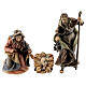 Holy Family in cave Original Pastore Nativity Scene painted wood from Val Gardena 10 cm - 5 pieces s2
