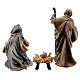 Holy Family in cave Original Pastore Nativity Scene painted wood from Val Gardena 10 cm - 5 pieces s7
