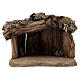 Sacra famiglia nella grotta presepe Original legno dipinto in Valgardena 10 cm - 5 pz s6